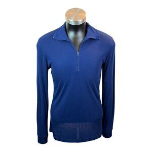 Patagonia Capilene 1/4 Zip Pullover Shirt Mens Large Blue